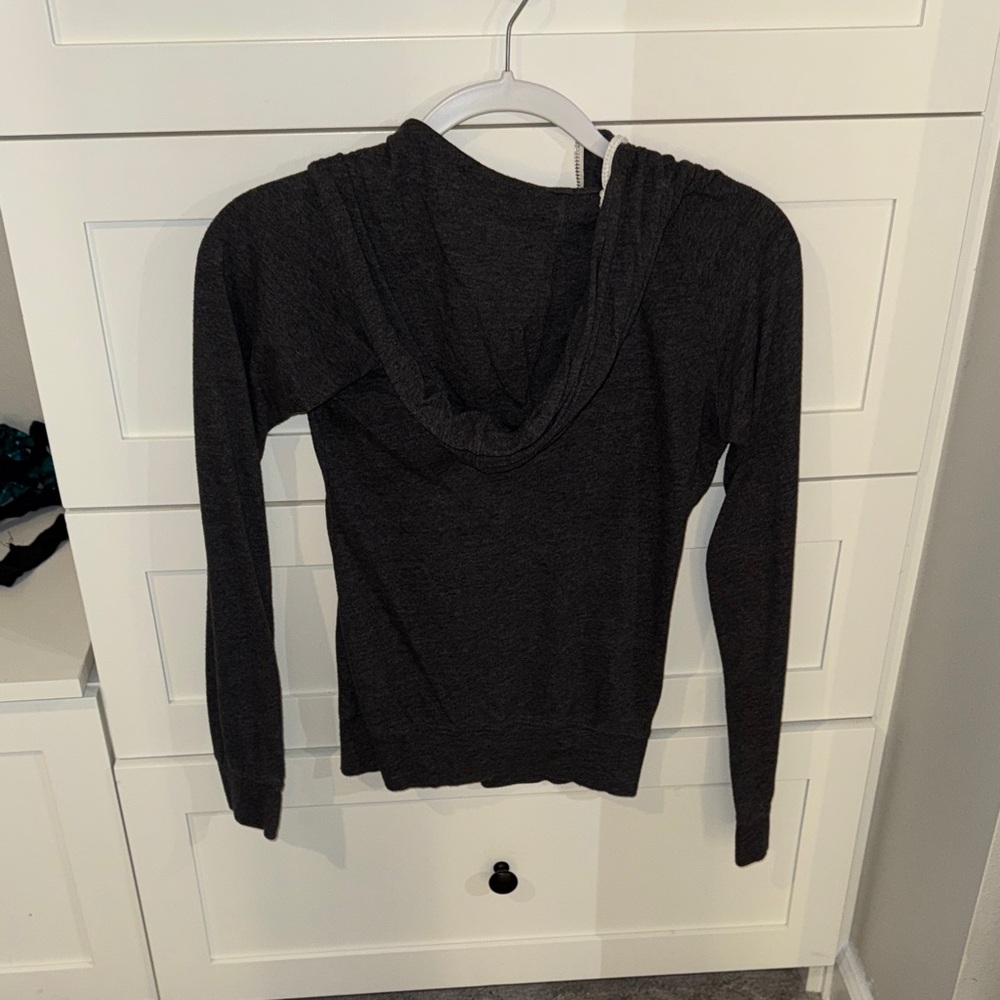 Nike Women's Charcoal Zip-Up Hoodie - Picture 3 of 3